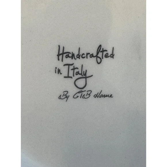 Set Of 5 Plates By GTB Home Handcrafted In Italy With Poppy  Floral Design 8.5" - Picture 6 of 8